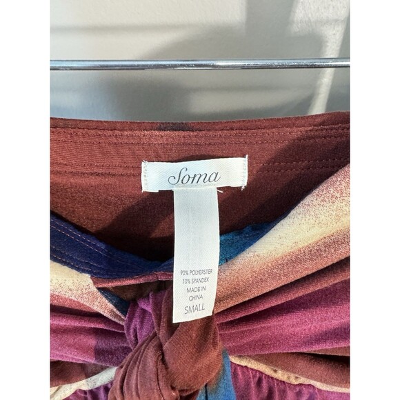 Soma Faye Halter/strapless Maxi Dress Small Ombre Soft Knit Resort Wear EUC - Picture 3 of 5